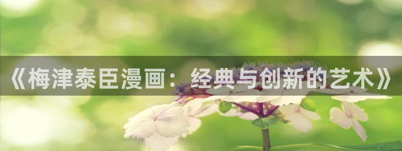 漫蛙漫画manwa漫画：《梅津泰臣漫画：经典与创新的艺术》